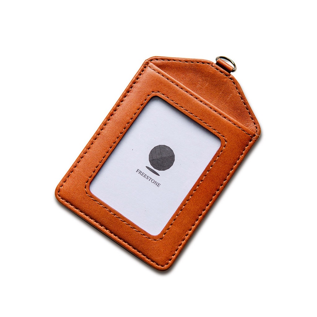 【FREESTONE】BH-1 植鞣皮革證件夾 - 焦糖色 | 識別證 卡套 Gogoro 證件套