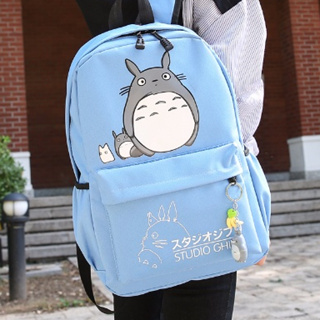 龍貓 帆布 雙肩包 女 日韓學院風 高中生 旅行 背包 印花 初中學生 書包 男包