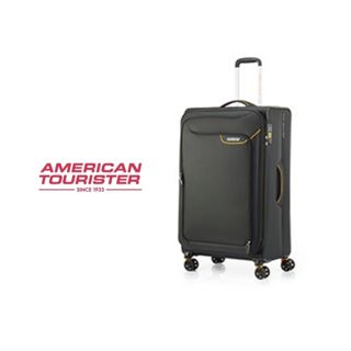 AT美國旅行者 31吋行李箱推薦 可擴充布面箱 符合託運樂桃虎航 飛機輪 黑/黃-QJ6-APPLITE 4 授權經銷商