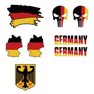 反光屋FKW 德國 骷髏頭 germany 老鷹 國旗 3M工程級 車貼 反光貼紙 MIT 防水貼紙 網印製作 高黏性