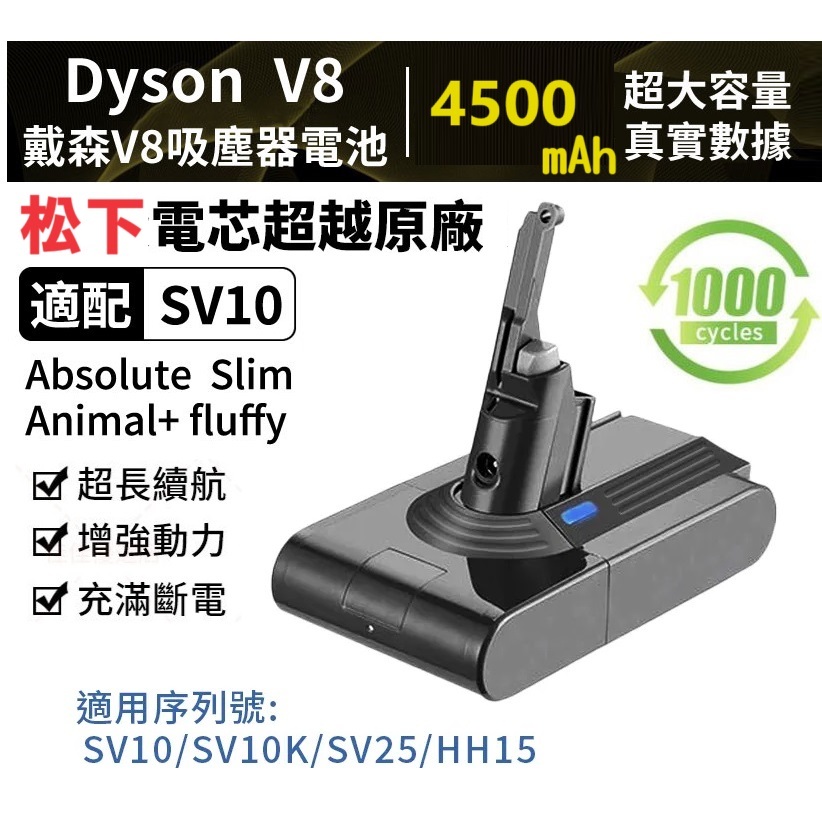 [全新現貨] Dyson V8 Absolute Animal Fluffy Absolute 可用 電池 4500mA