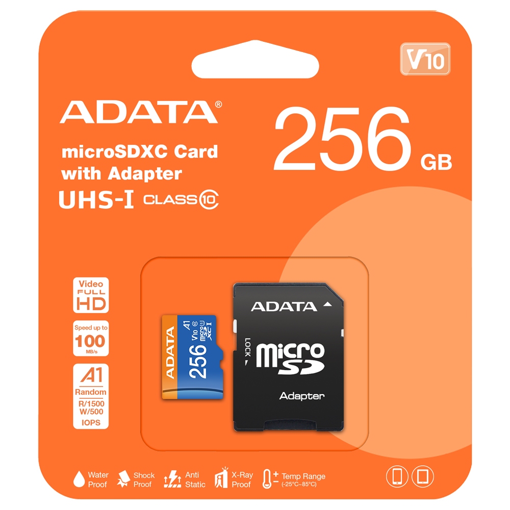 【現貨】ADATA 威剛 256G 256GB microSDXC TF U1 A1 C10 V10 256g 記憶卡