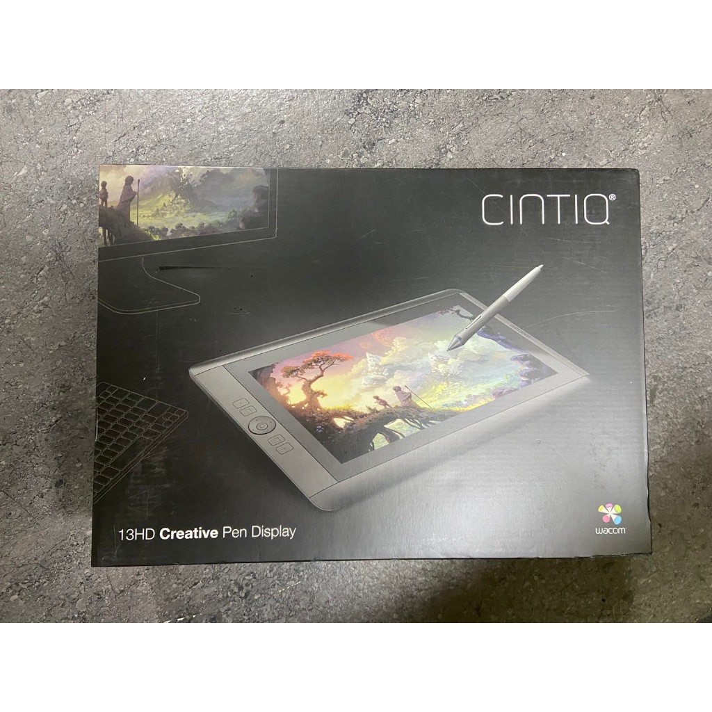 【彩虹3C】二手Wacom 繪圖板 Cintiq 13HD DTK-1300 繪圖螢幕 附畫筆 調整背座