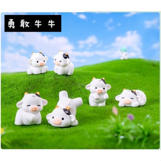 【微景小舖】微景觀 勇敢牛牛 乳牛 牛 盆栽裝飾 園藝室內佈置 微縮模型 動物 多肉植物 DIY苔蘚生態瓶 手辦盲盒公仔