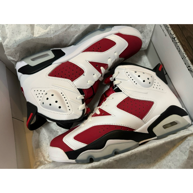 [nike］Air Jordan 6 Retro Carmine US 7 CT8529-106