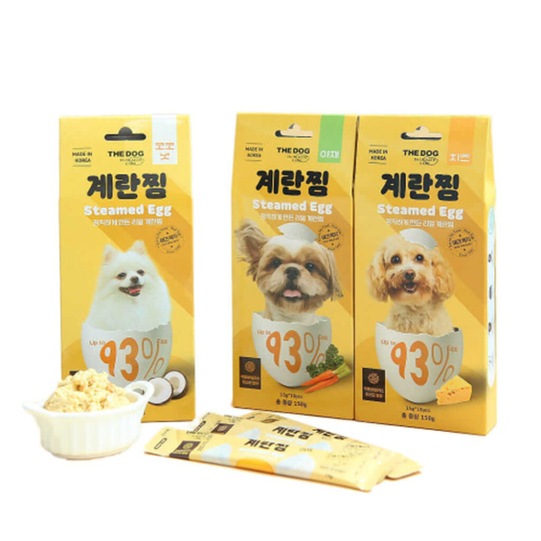 【韓國 THE DOG】狗狗新鮮蒸蛋條 肉條 肉泥 犬零食 犬點心 犬肉泥 -柴夫人寵物館