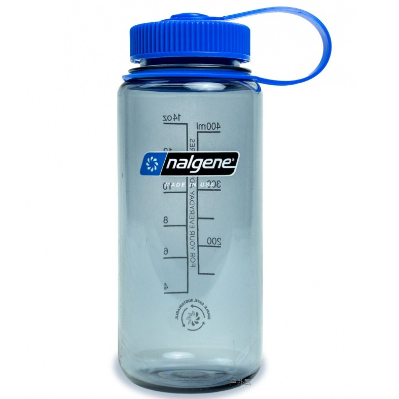 【NALGENE】500ml寬嘴運動水壺 煙霧灰 (登山健行水瓶)