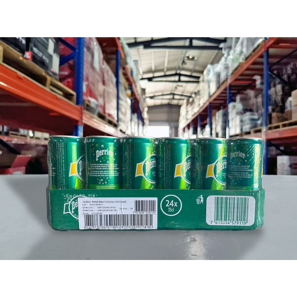 『油工廠』PERRIER 氣泡礦泉水 鋁罐  330ml x 24入 一箱  氣泡水  礦泉水