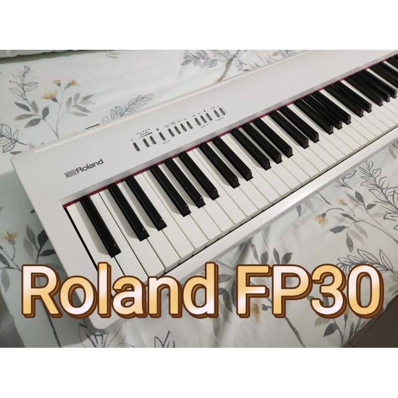 【台灣公司貨】羅蘭 Roland FP30 白色 電鋼琴 電子琴 數位鋼琴 鋼琴 88鍵 二手❤️送白琴套、X鋼琴架