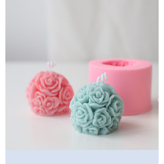 立體 玫瑰花球 矽膠模具 手工皂 肥皂 蠟燭 模具 巧克力模 DIY 玫瑰花