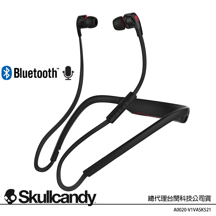 Skullcandy 潮牌骷髏 Smokin Buds 2 Wireless SB2 黑紅色 運動型 入耳式無線藍牙耳機