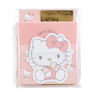 Sanrio 三麗鷗 日本製 蓬鬆毛絨系列 迷你信封信紙組 Hello Kitty 515493