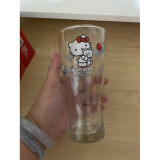 Hello Kitty凱蒂貓40周年限量版繽紛色彩玻璃曲線紀念杯