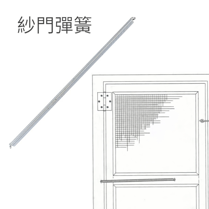 【匠心獨具】紗門彈簧 拉門條 閉門器 自動關門彈簧 鋁門窗 紗門 紗窗 紗窗門 彈簧條 彈簧 紗窗彈簧條