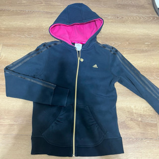 二手-女裝-adidas愛迪達運動休閒連帽外套-M號