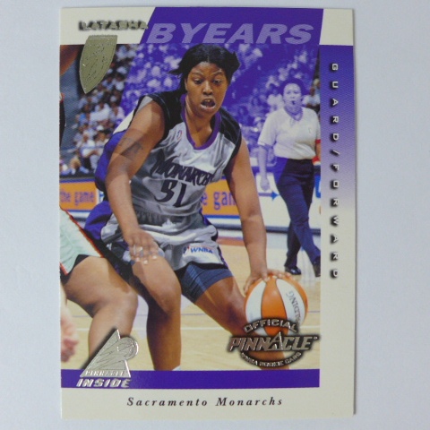 ~Latasha Byears~WNBA球星/拉塔莎·拜厄斯 1997年PINNACLE RC.女子NBA新人籃球卡