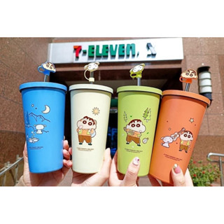 7-11蠟筆小新304不鏽鋼雙層吸管杯