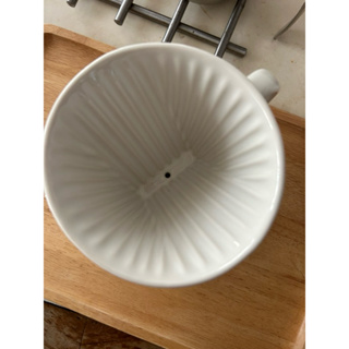 （近全新） muji 無印良品 米白瓷咖啡濾杯