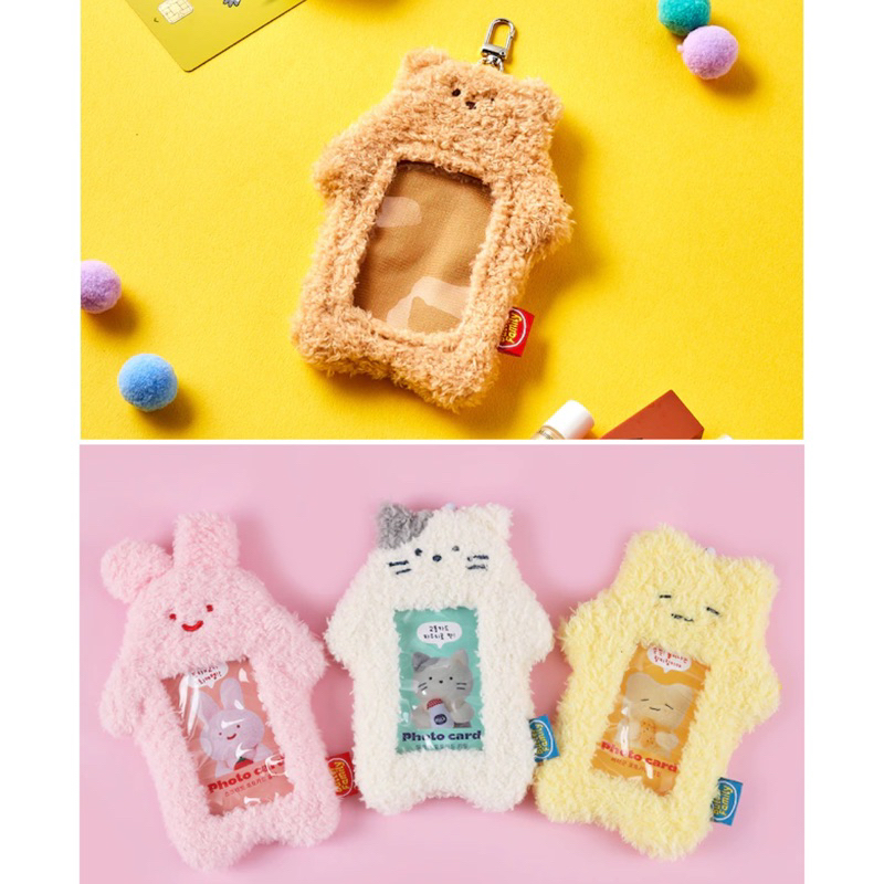 【預購】韓國 BUTTER FAMILY 伸縮卡套 票卡夾 娃娃卡套 票卡收納 偶像小卡 悠遊卡 兔子 貓咪 小熊