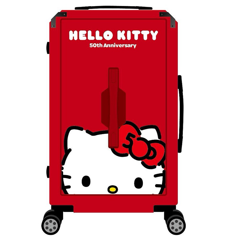 【Hello kitty】Hello kitty 50周年 運動行李箱 紅色24吋 桂格行李箱 ✨新北三重區可面交✨