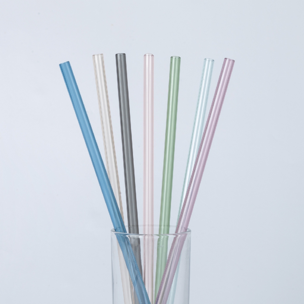 【Oolab 良杯製所】 Ecozen 透明斜口粗/細吸管 26cm (7色) 環保吸管