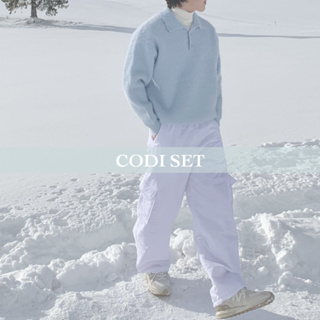 【Metanoia】Codi-set 馬海毛針織衫 + 鋪棉落地褲