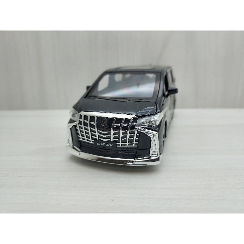 全新盒裝1:32~豐田 TOYOTA ALPHARD 旗艦版 黑色 合金 模型車 聲光車 玩具 兒童 禮物