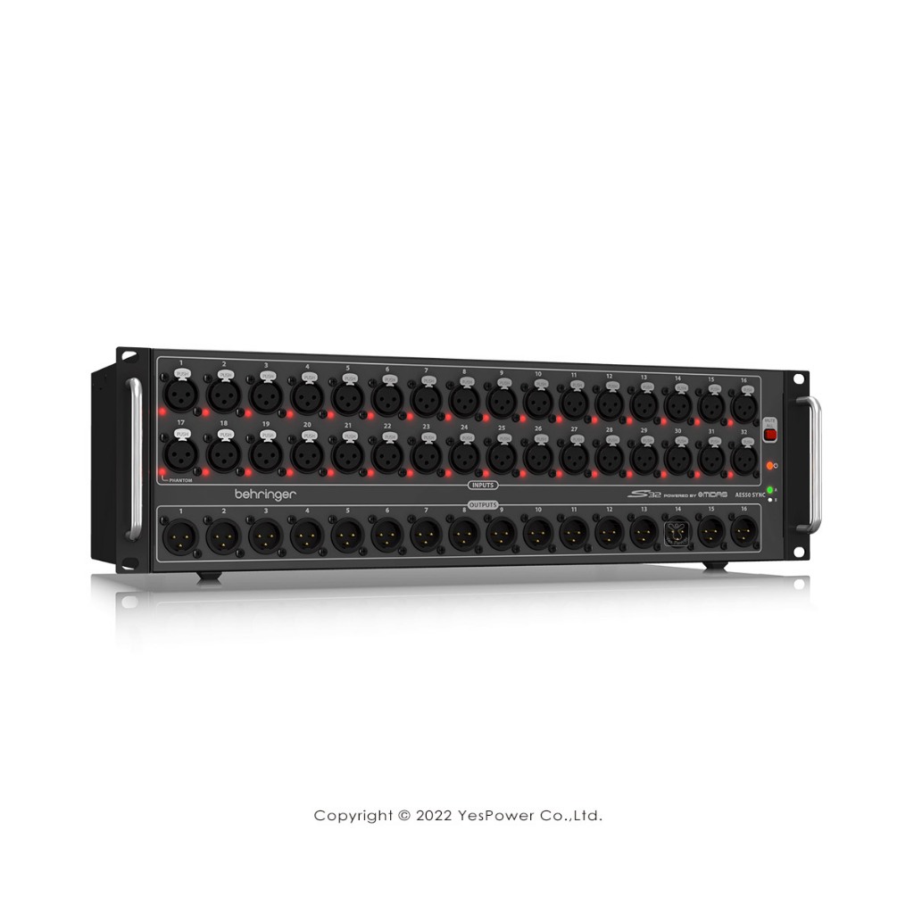 【含稅】S32 Behringer耳朵牌 32-channel I/O Stage Box 數位混音器網路接線盒