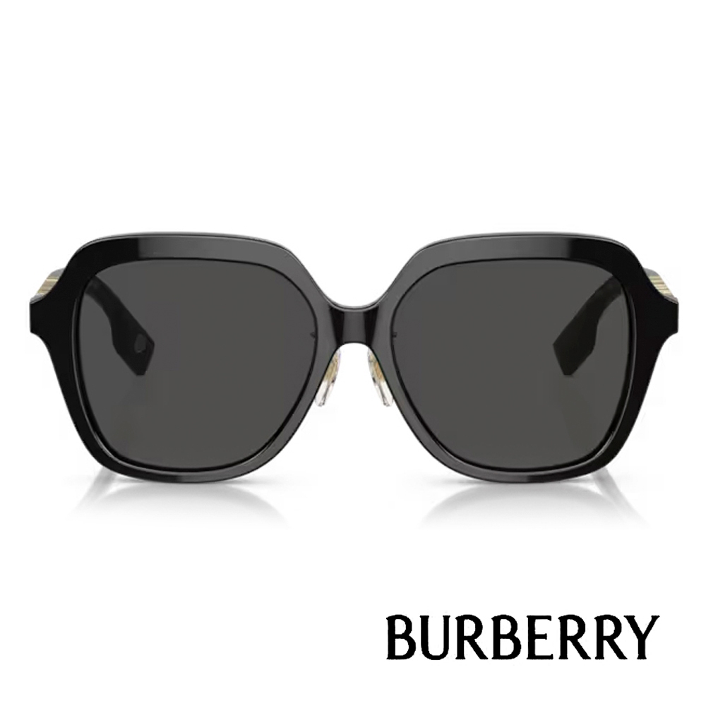 BURBERRY 太陽眼鏡 B4389F 300187 膠框大方框立體LOGO - 金橘眼鏡