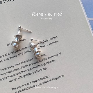『斷貨優惠/韓國 叮叮叮！聖誕鈴鐺珍珠耳環』Rencontre 925純銀 珍珠 鈴鐺 氣質 垂墜耳環 耳環