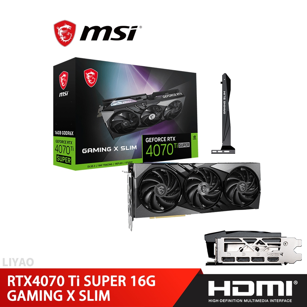 微星 RTX4070 Ti SUPER 16G GAMING X SLIM 顯示卡