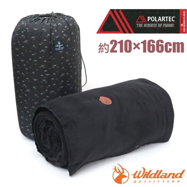 【荒野 WildLand】Polartec 抗靜電雙人多功能刷毛毯 居家毯 披風 睡袋內套 增溫內毯寶寶棉被_P2028