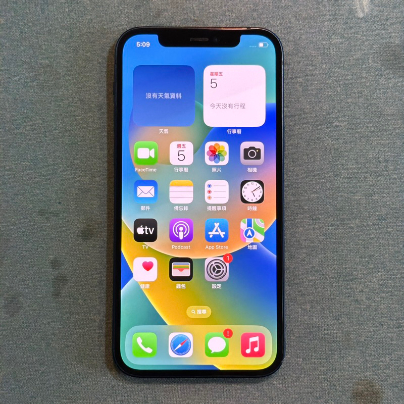 iPhone 12 256G 藍 功能正常 二手 IPhone12 i12 6.1吋 apple 螢幕細微刮傷 台中