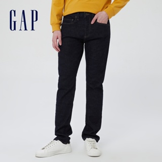 Gap 男裝 深色水洗修身直筒牛仔褲-深藍色(912032)