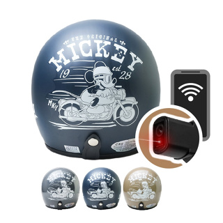 【iMiniDV X4 安全帽 行車記錄器 機車米奇】行車紀錄器 紀錄器 安全帽 3/4罩安全帽 迪士尼 米老鼠
