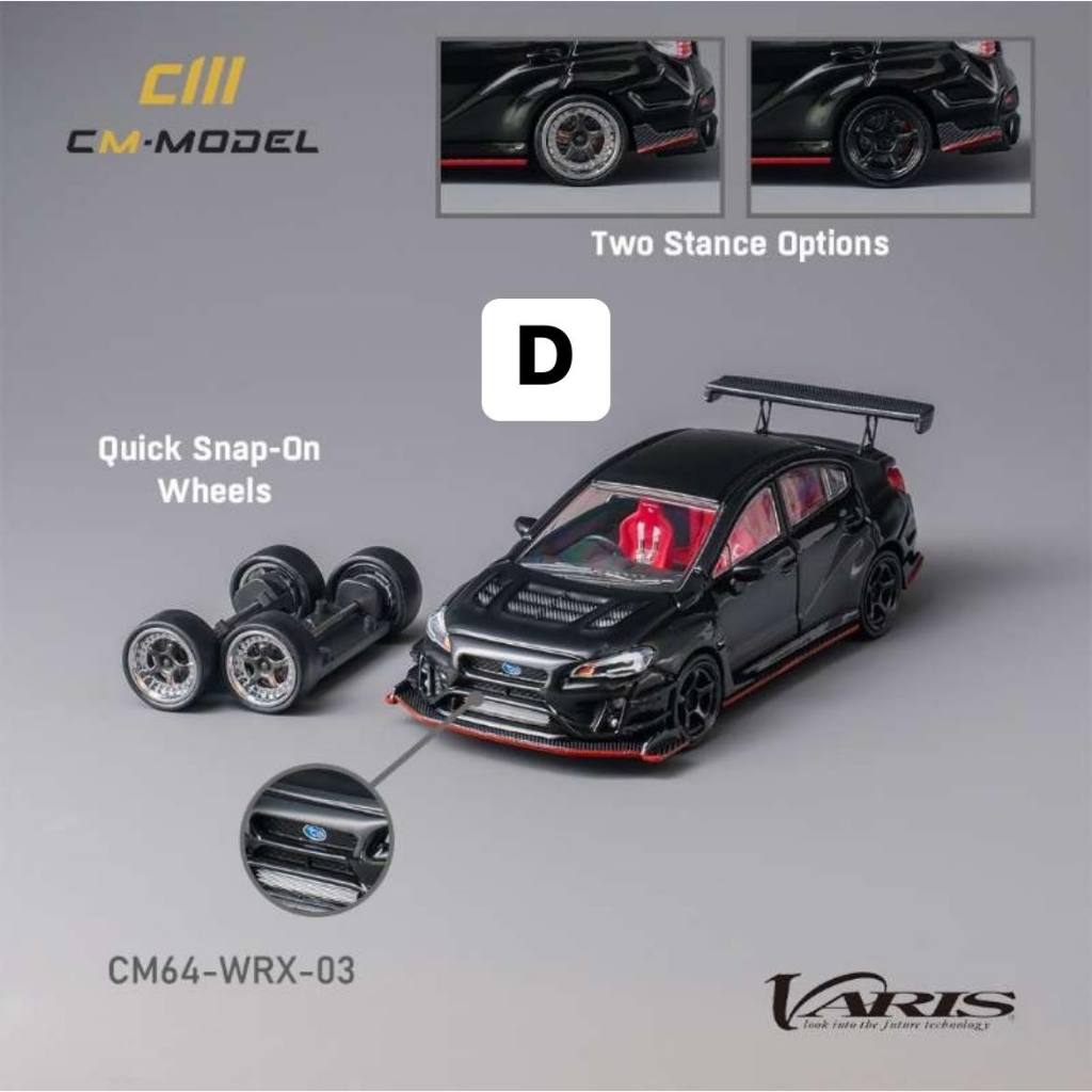 TSAI模型車販賣鋪 現貨賣場 1/64 Subaru Varis Widebody V.2 黑色 Varis寬體改裝