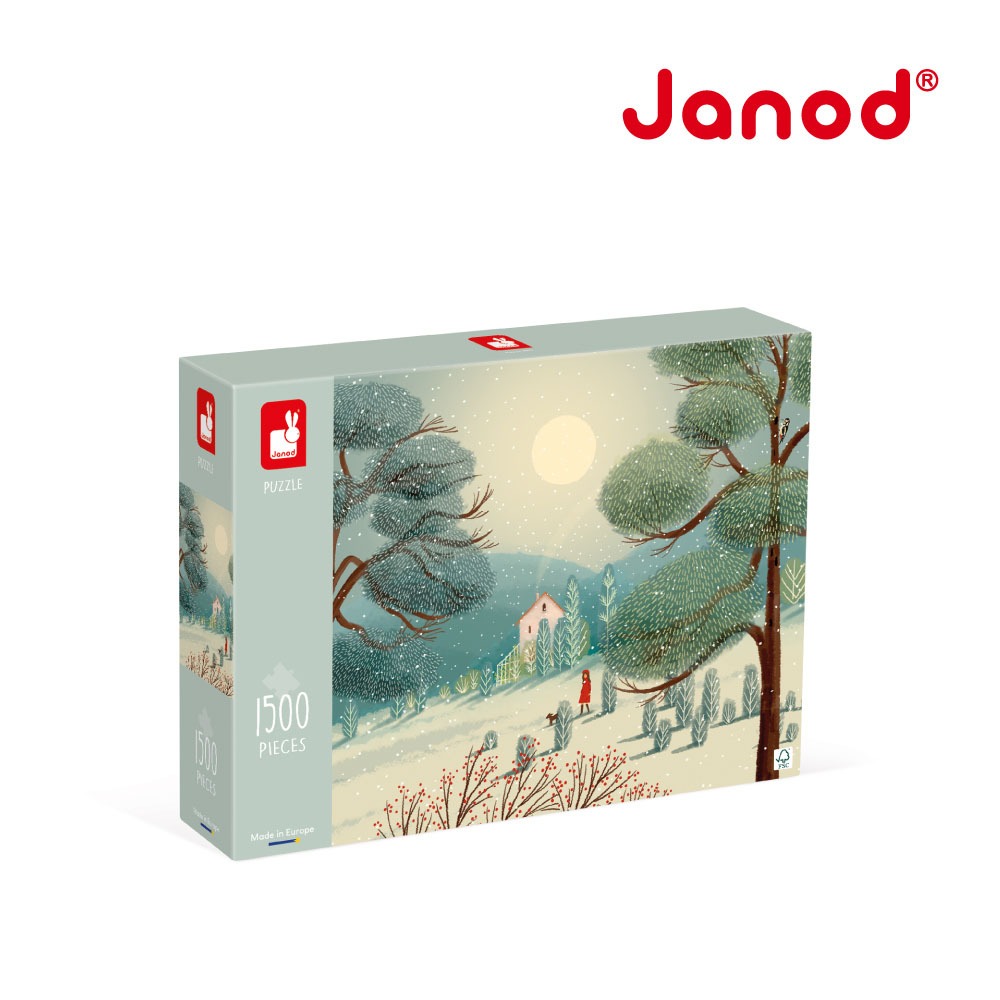 【法國Janod】紓壓拼圖-冬季仙境1500pcs / 組 J02515