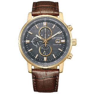 CITIZEN星辰錶 CHRONOGRAPH CA0843-11H 亞洲限定情人節推薦款光動能時尚腕錶 黑麵 43mm