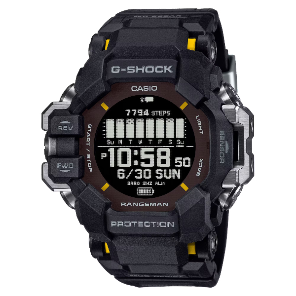 CASIO卡西歐G-SHOCK GPR-H1000-1 戶外首選GPS運動太陽能錶款 百搭黑 53.2mm