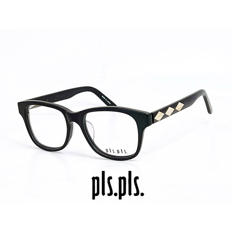 【本閣】PLSPLS 品番PCB20 日本賽璐珞手工眼鏡 消光黑彈簧竹鏡腳 大臉適合 原價8400特價3600