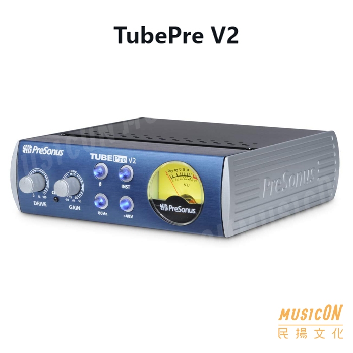 【民揚樂器】PreSonus TubePre V2 麥克風前級 單軌真空管前級放大器 公司貨享保固