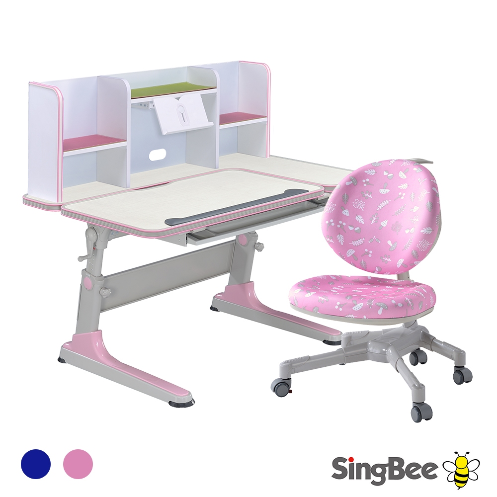 【SingBee 欣美】寬120cm 兒童桌椅組兒童桌椅組SBD-601&amp;80+126(書桌椅 兒童桌椅 兒童書桌椅)