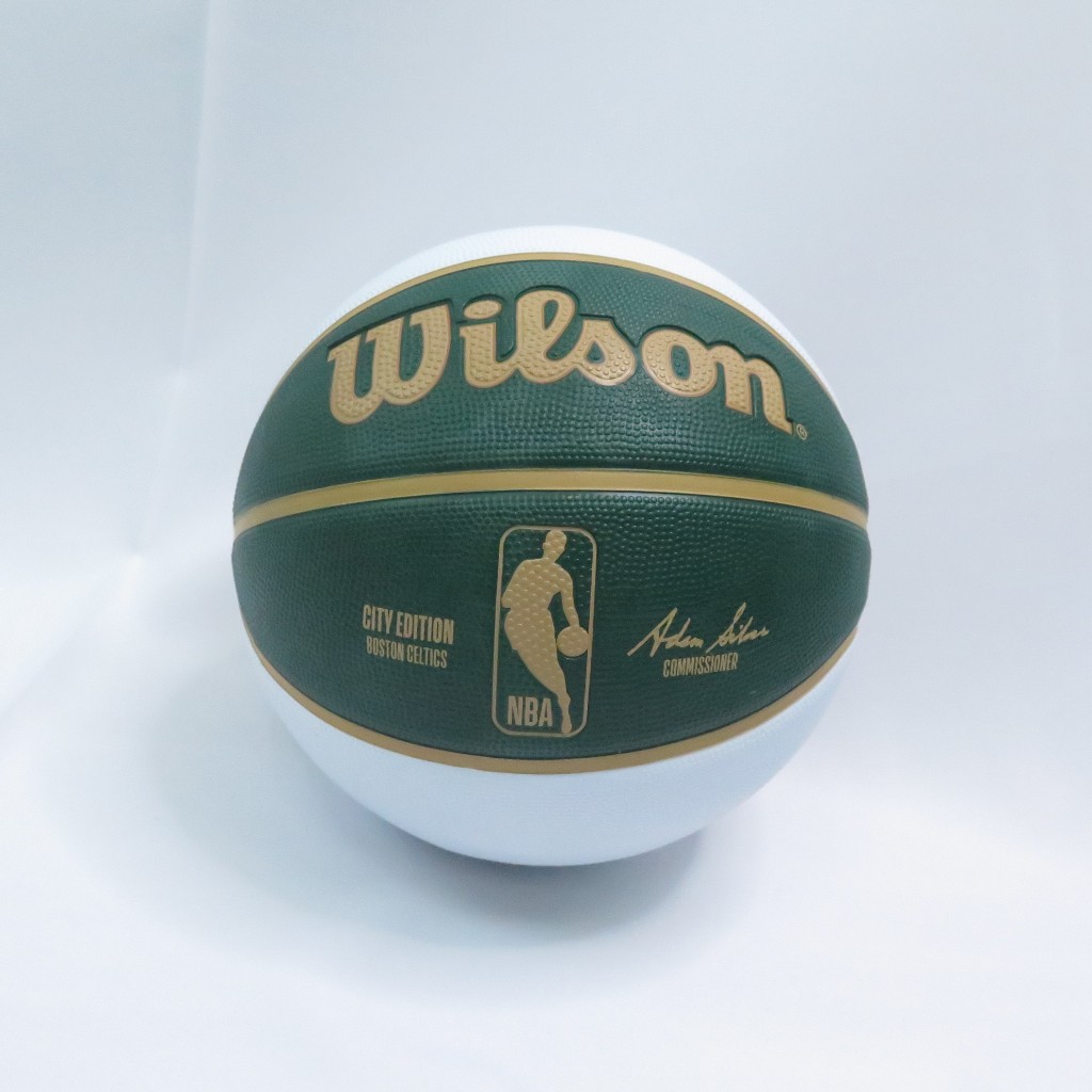 Wilson WZ4024202XB7 NBA 城市系列 橡膠 7號籃球 塞爾提克隊 綠白【iSport愛運動】
