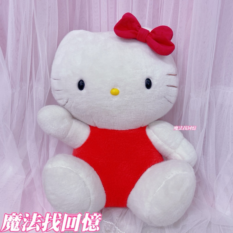 超大隻 日本製 hello kitty 絨毛 日式 娃娃 玩偶 厚毛 老料娃娃 三麗鷗 Sanrio 童年