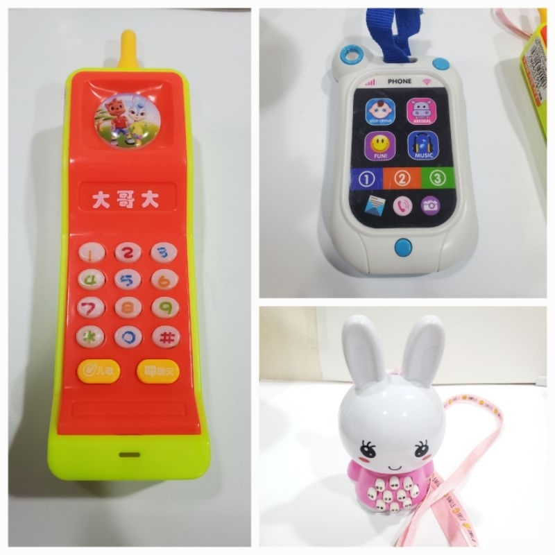 層4 二手 3個合售 止哭手機 安撫手機 玩具手機 嬰兒玩具 嬰兒手機 早教玩具 益智玩具 迷你 早教機 兔子故事機