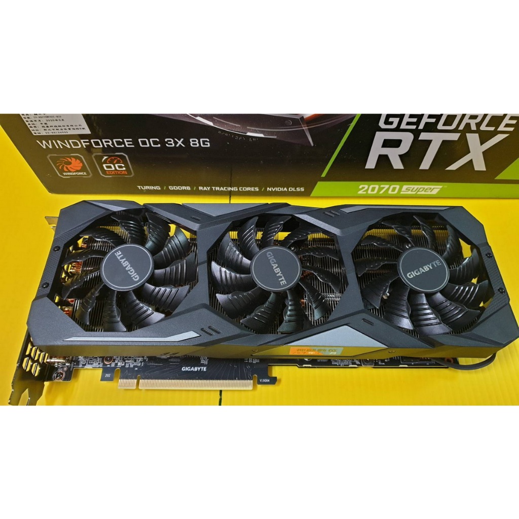 土城}技嘉 RTX 2070 Super WindForce OC 3X 8G_須接8pin+ 6pin PCI-E