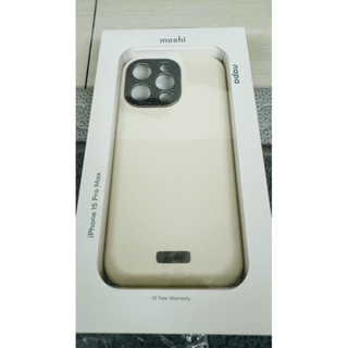 IPhone 15 Pro Max手機殼-moshi napa 皮革 奶酒白 全新