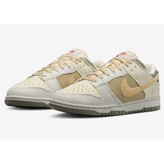 【KD-SHOP】W NIKE DUNK LOW 亞麻黃 帆布 解構 做舊 刺繡 女鞋 FZ4341-100