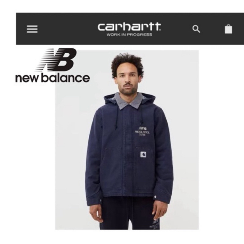 New Balance x Carhartt WIP 重磅16盎司帆布 外套  潮流 棉質內裡 聯名 帽子可拆