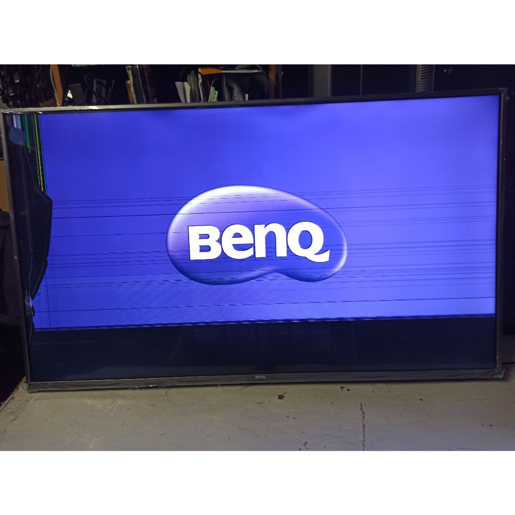 〔專業維修到府維修〕明基 BenQ E55-700 面板破裂 面板跳動 開機無畫面有聲音有背光 黑亮屏 暗屏無背光有聲音